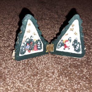 Windsor Collection Vintage Christmas Tree Collectible Hinged Figurine W/Box